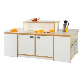 Kinderküche Buffet Insel, B/H/T 198 x 62/87 x 75 cm 